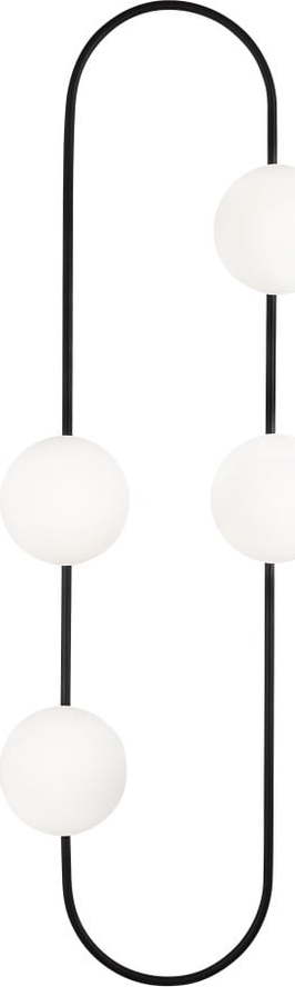 Černé kovové nástěnné svítidlo Opviq lights Karpos Opviq lights