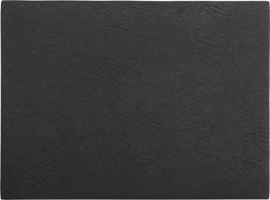 Černé prostírání z imitace kůže ZicZac Troja Rectangle
