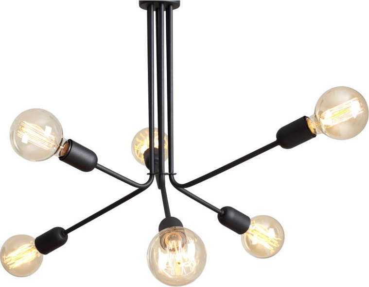 Černé závěsné světlo pro 6 žárovek Custom Form Vanwerk Duo Custom Form