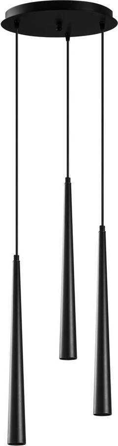 Černé závěsné svítidlo pro 3 žárovky Opviq lights Uğur Drop Opviq lights