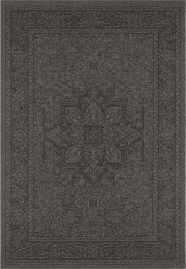 Černo-béžový venkovní koberec NORTHRUGS Anjara