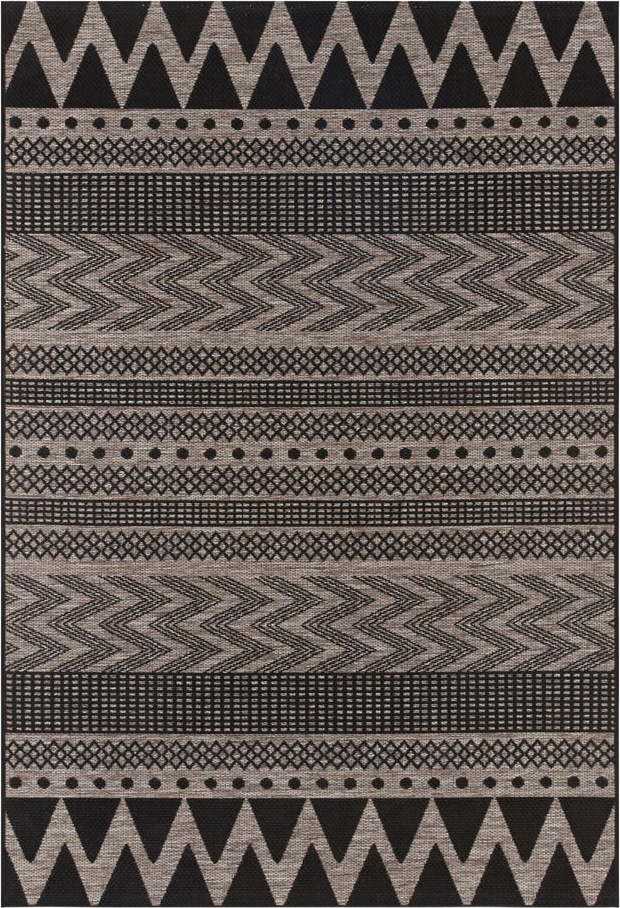 Černo-béžový venkovní koberec NORTHRUGS Sidon