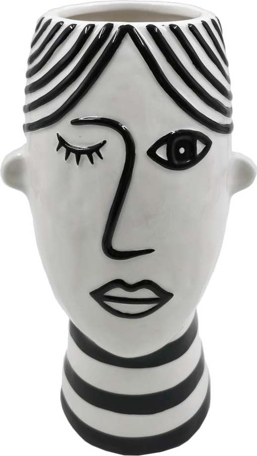 Černo-bílá porcelánová váza Mauro Ferretti Face Mauro Ferretti