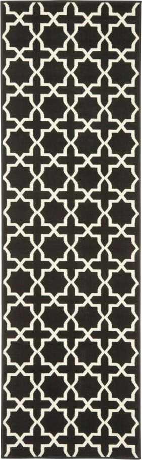 Černo-bílý běhoun Hanse Home Basic Glam