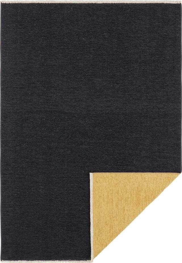 Černo-žlutý oboustranný koberec Hanse Home Duo