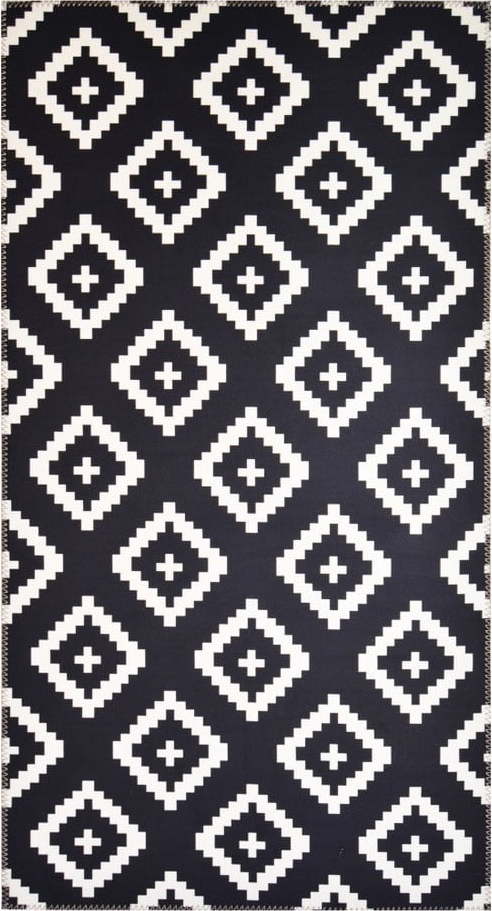 Černobílý koberec Vitaus Geo Winston