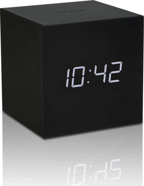 Černý LED budík Gingko Gravitry Cube Gingko