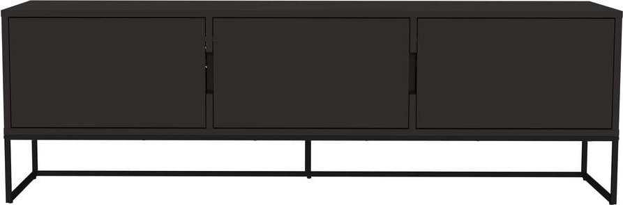 Černý TV stolek se třemi dvířky Tenzo Lipp