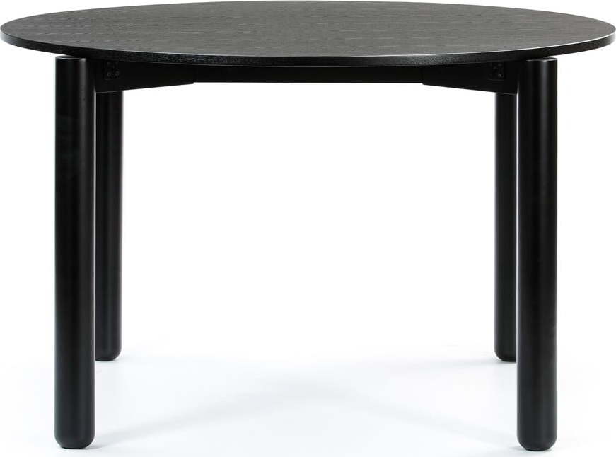 Černý kulatý jídelní stůl Teulat Atlas