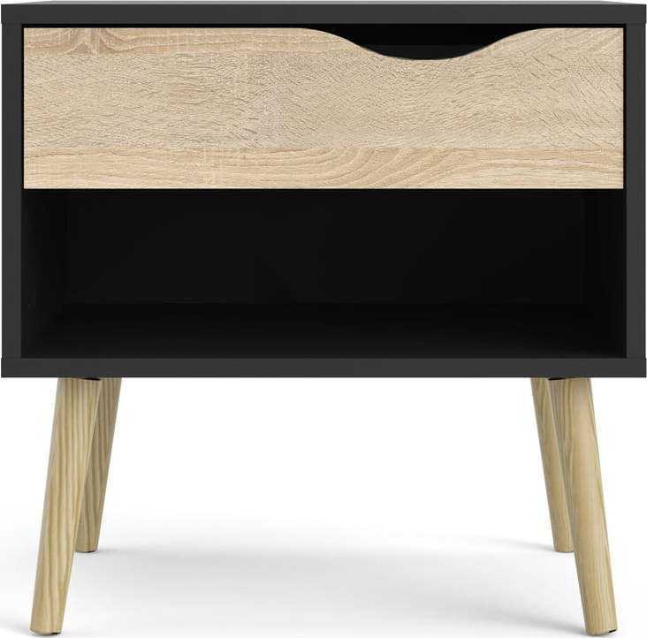 Černý noční stolek Tvilum Oslo Tvilum