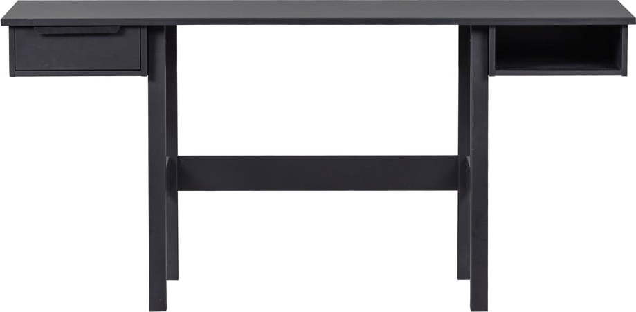 Černý pracovní stůl z borovicového dřeva BePureHome Donkey BePureHome