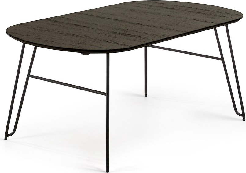 Černý rozkládací jídelní stůl Kave Home Norfort