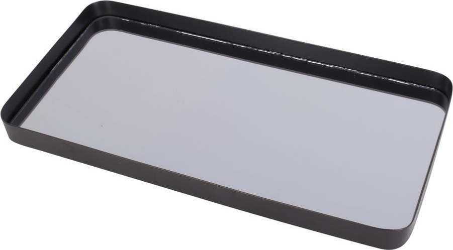 Černý tác s kouřovým zrcadlem PT LIVING Rectangle