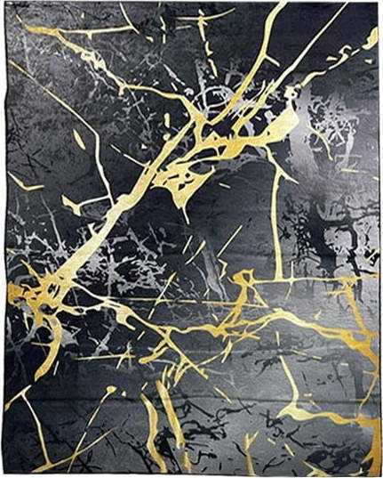 Černý/ve zlaté barvě koberec 180x120 cm Modern Design - Rizzoli Rizzoli