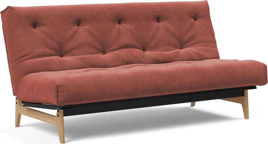 Červená manšestrová rozkládací pohovka Innovation Aslak Nordic Innovation