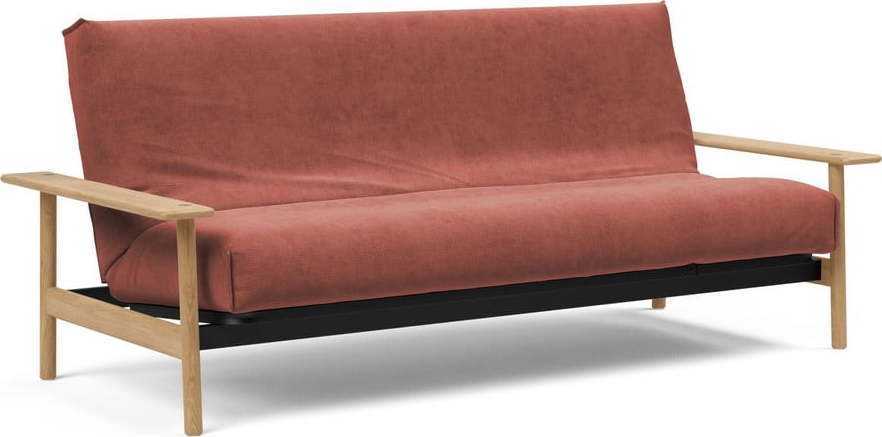 Červená manšestrová rozkládací pohovka Innovation Balder Innovation