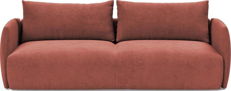 Červená manšestrová rozkládací pohovka Innovation Salla Innovation