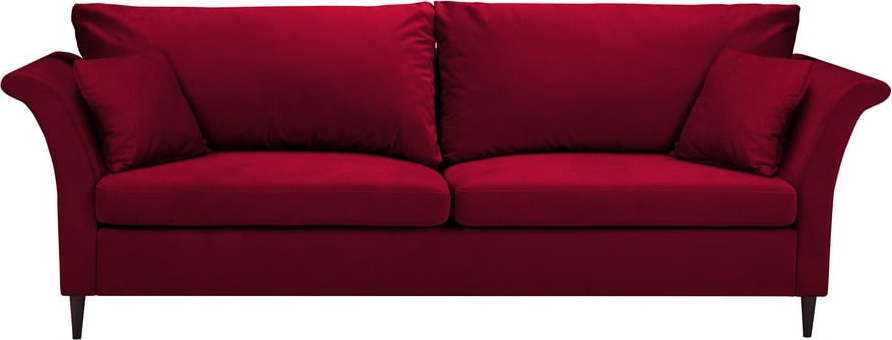 Červená rozkládací pohovka s úložným prostorem Mazzini Sofas Pivoine Mazzini Sofas