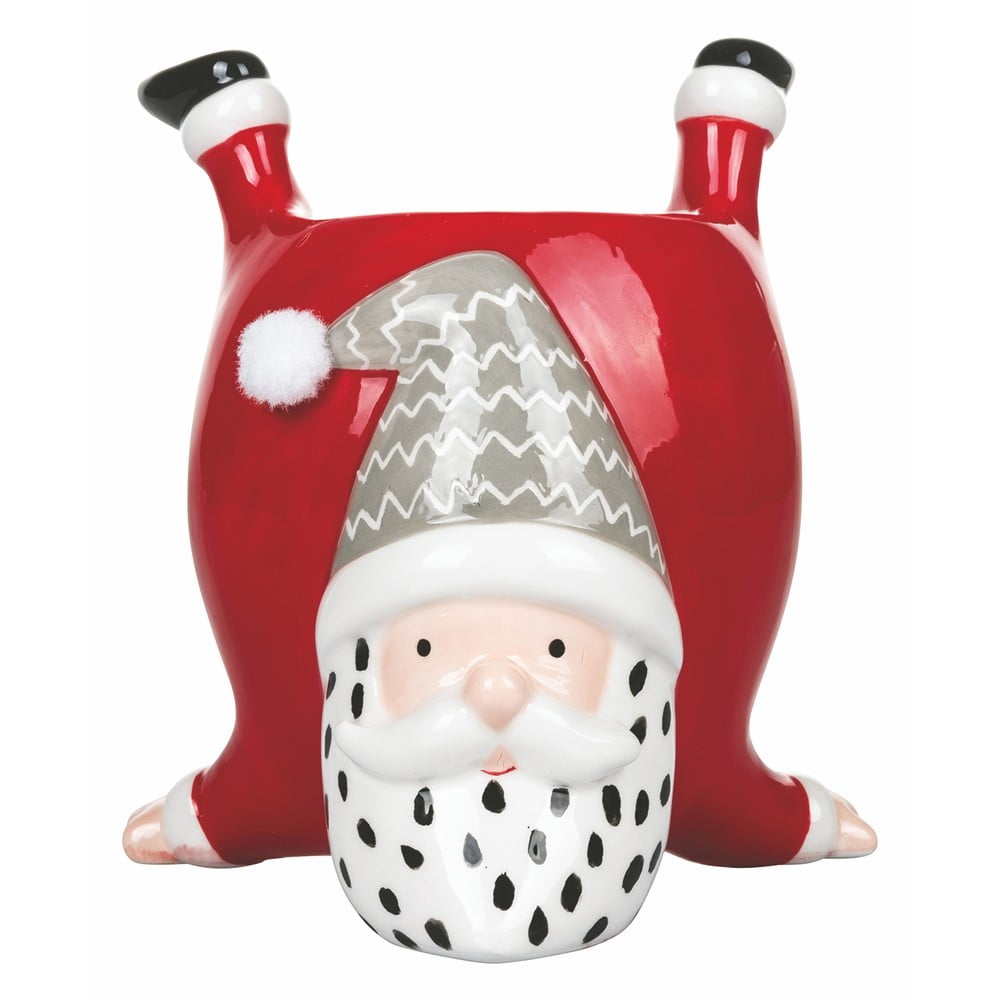 Červená vánoční váza z dolomitu Villa d'Este Santa Claus