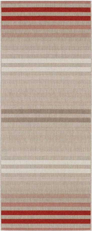 Červeno-krémový venkovní koberec NORTHRUGS Paros