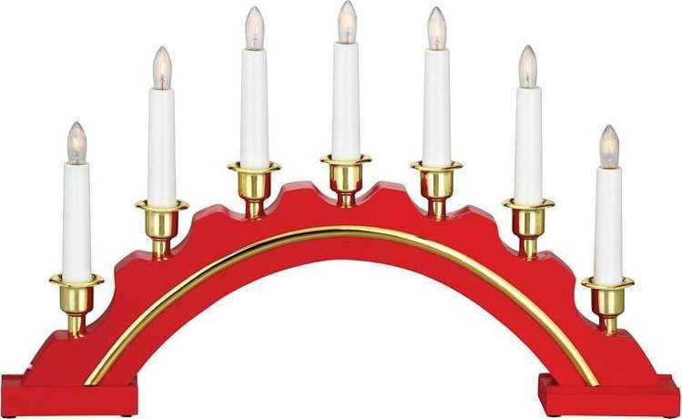 Červený svícen Markslöjd Celine