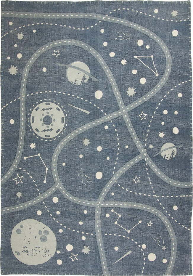 Dětský ručně potištěný koberec Nattiot Little Galaxy