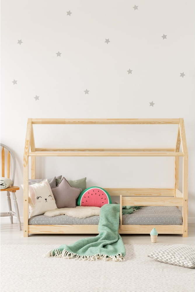 Domečková dětská postel z borovicového dřeva 120x200 cm Mila MB - Adeko Adeko