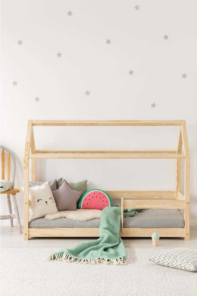 Domečková dětská postel z borovicového dřeva 90x190 cm Mila MB - Adeko Adeko