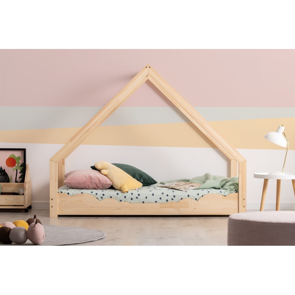 Domečková dětská postel z borovicového dřeva Adeko Loca Dork