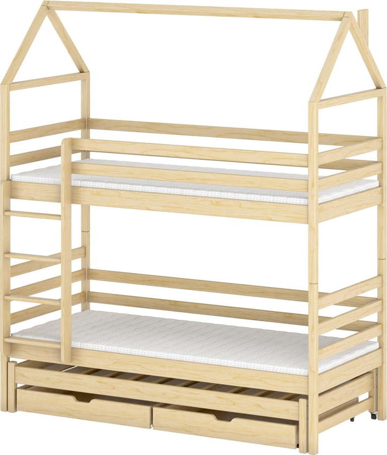 Domečková/patrová dětská postel s úložným prostorem 80x200 cm Dalia - Lano Meble Lano Meble