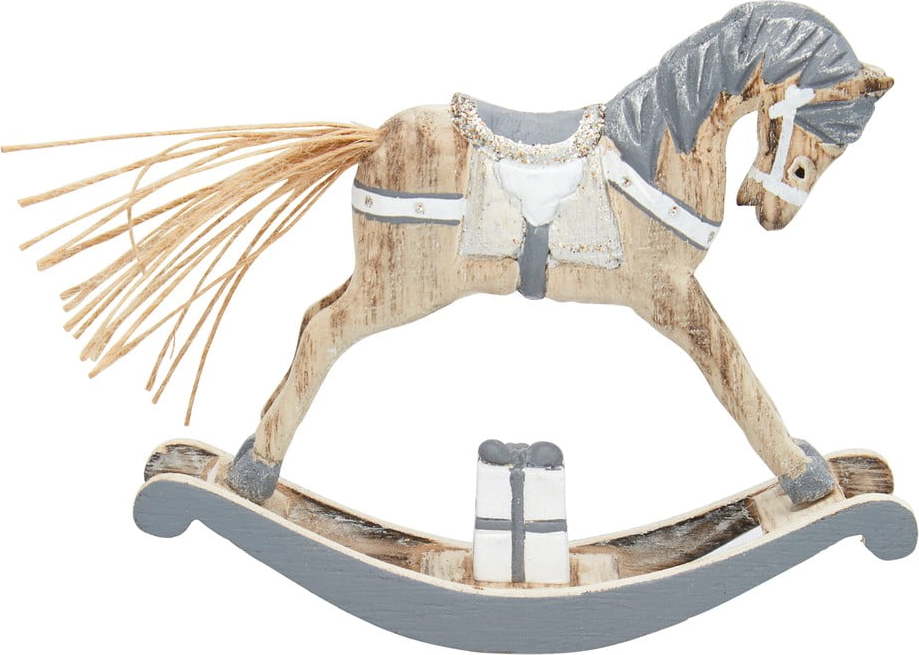 Dřevěná dekorace ve tvaru houpacího koně Green Gate
