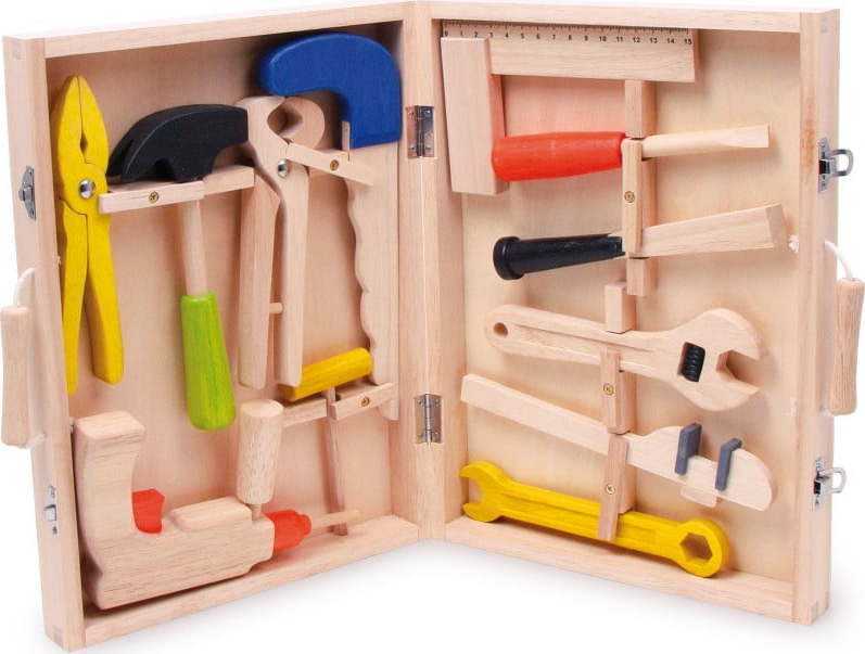 Dřevěný box s nářadím pro malé kutily Legler Legler