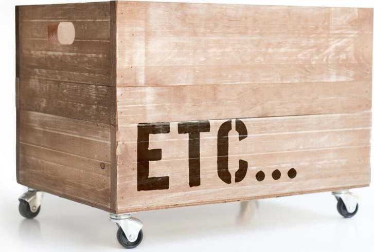 Dřevěný pojízdný box Really Nice Things Etc Really Nice Things