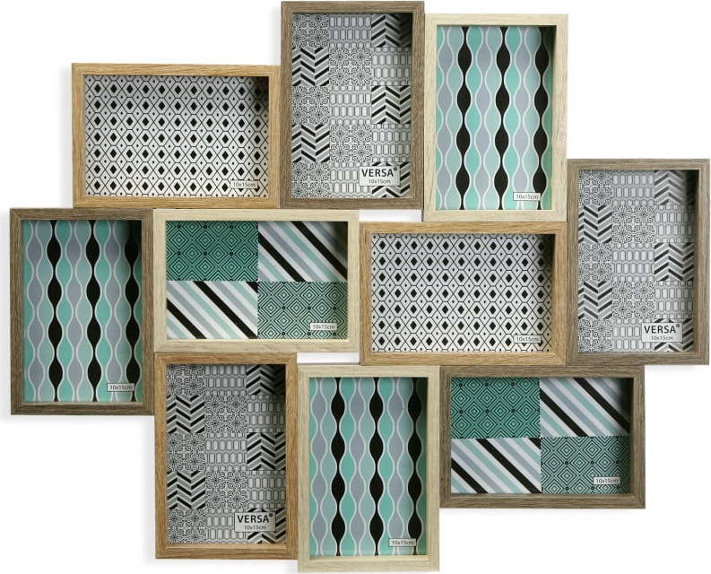 Dřevěný rámeček na 10 fotografií Versa Memories VERSA