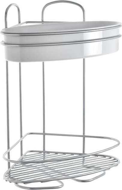 Dvoupatrová rohová police s mísou Metaltex