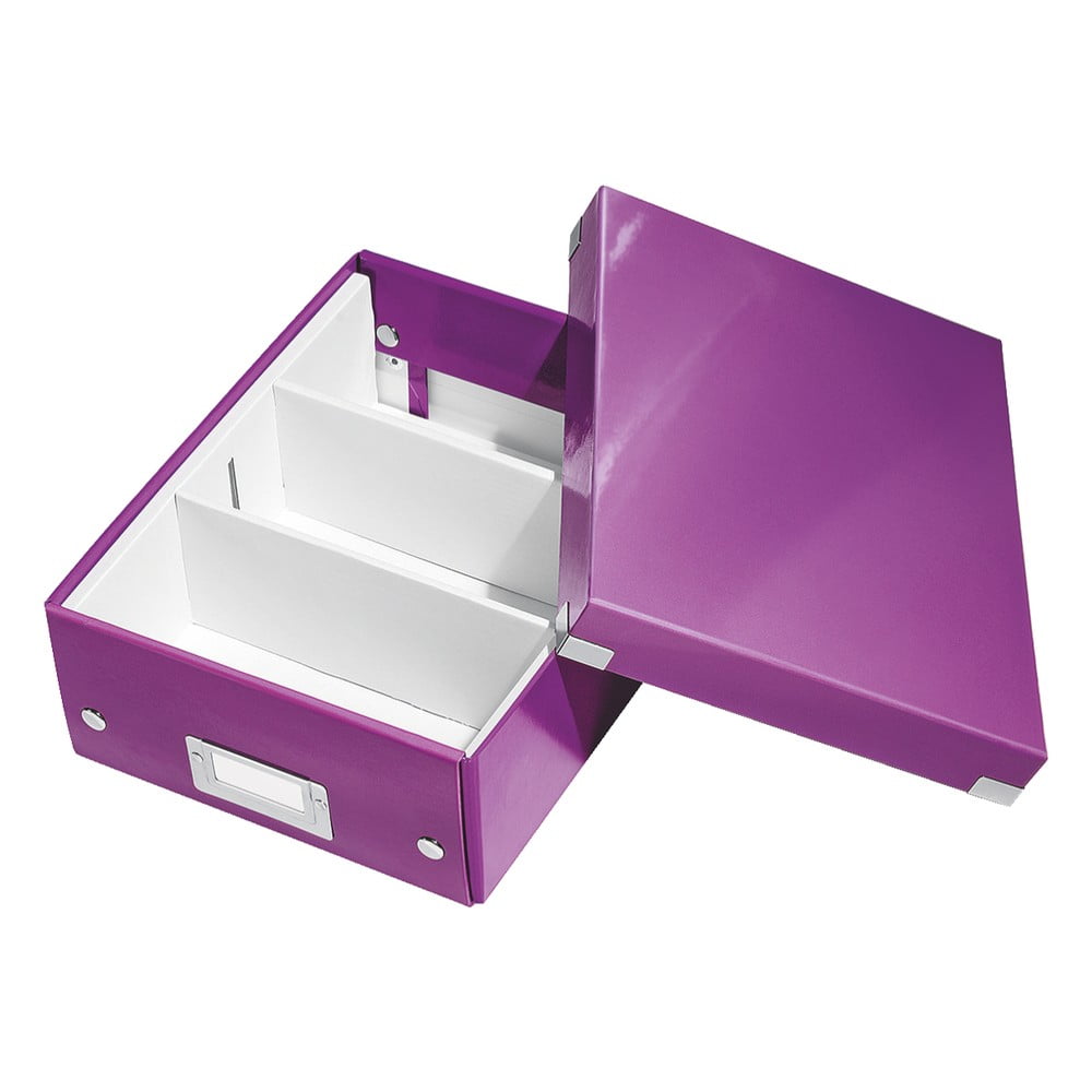 Fialový box s organizérem Leitz Office