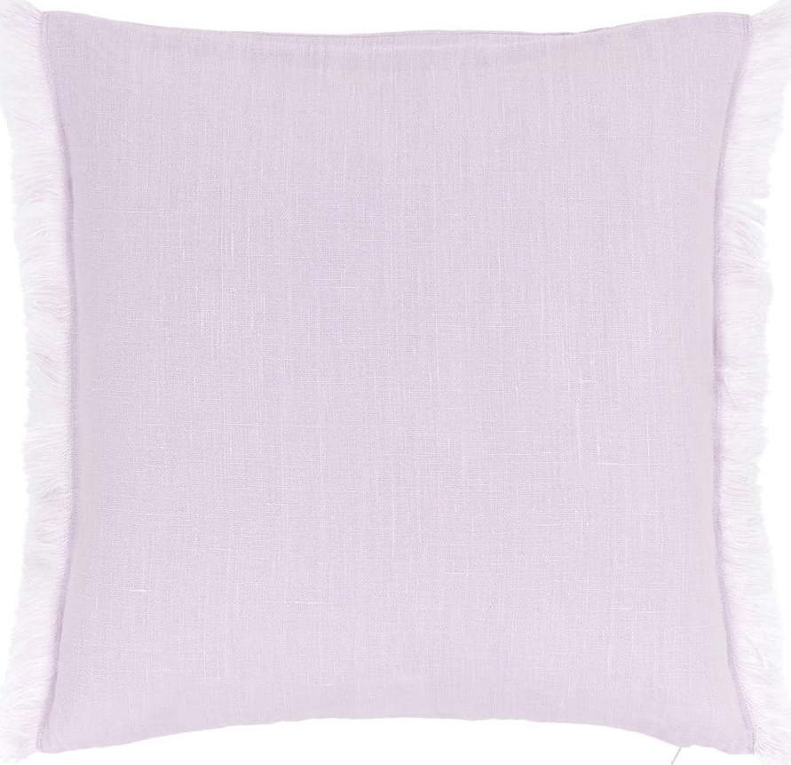 Fialový lněný dekorativní povlak na polštář Westwing Collection Luana