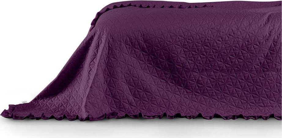 Fialový přehoz přes postel AmeliaHome Tilia Plum