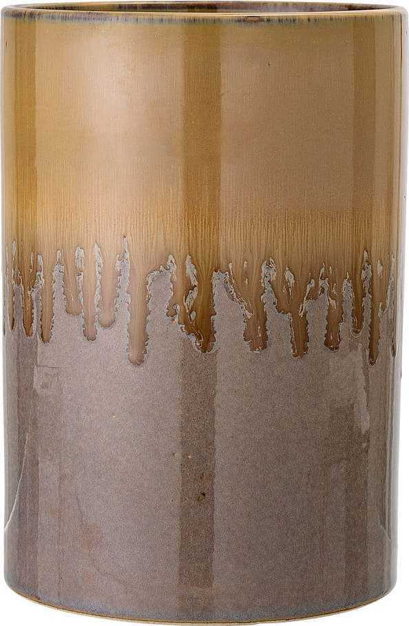 Hnědá kameninová váza Bloomingville Zabri