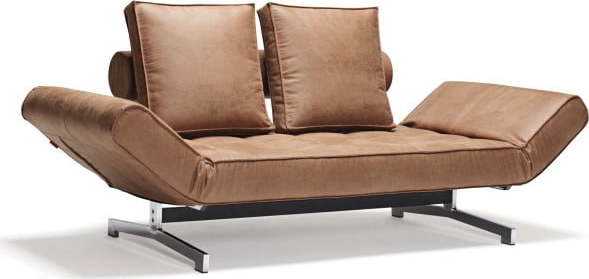 Hnědá polohovatelná lenoška Innovation Ghia Chrome Faunal Brown Innovation