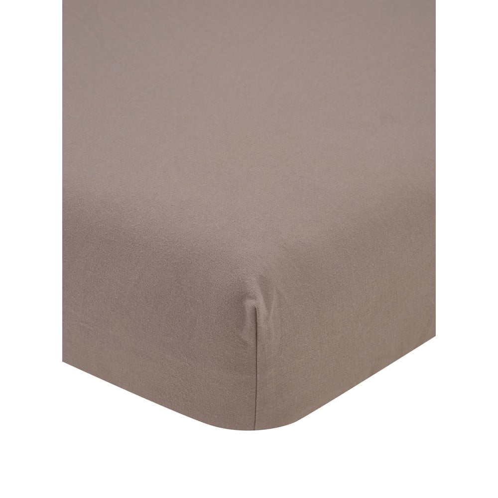 Hnědé flanelové prostěradlo Port Maine Erica