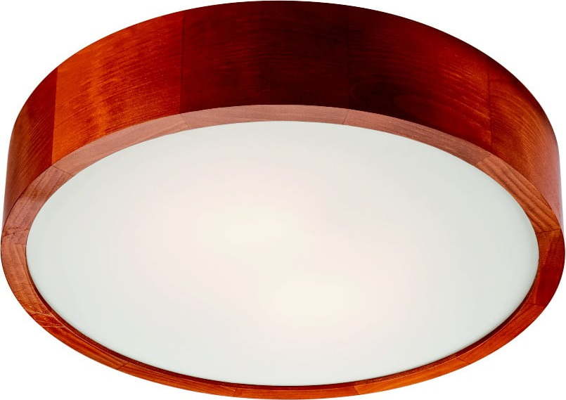 Hnědé kruhové stropní svítodlo LAMKUR Plafond