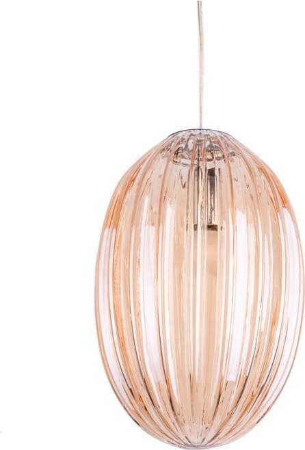 Hnědé skleněné závěsné svítidlo Leitmotiv Smart