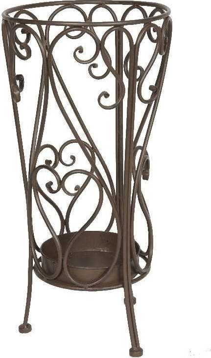 Hnědý kovový stojan na deštníky Antic Line Umbrello