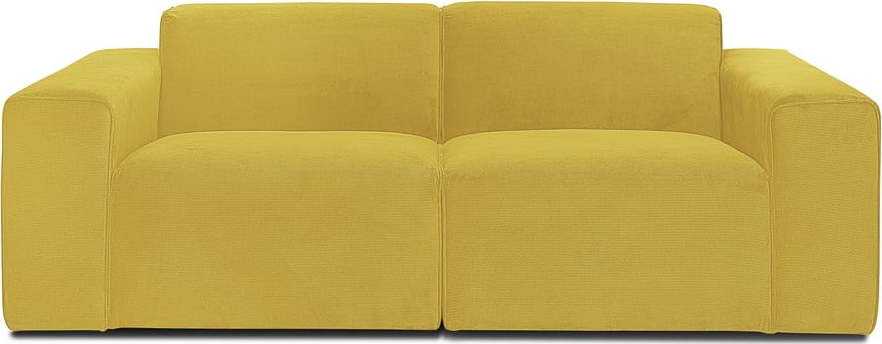 Hořčicově žlutá manšestrová modulární pohovka Scandic Sting Scandic