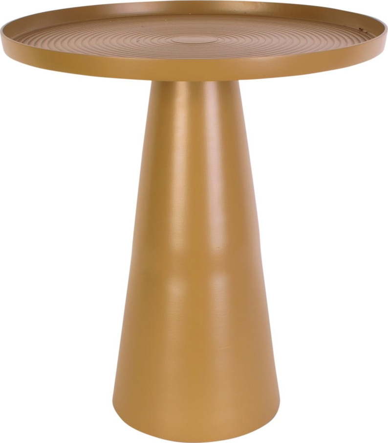 Hořčicově žlutý kovový odkládací stolek Leitmotiv Force