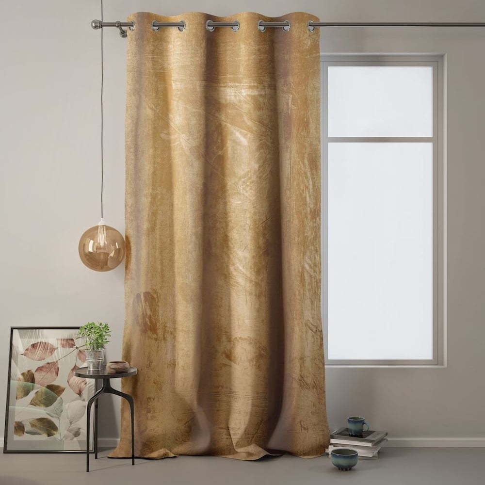 Hořčicově žlutý závěs AmeliaHome Velvet