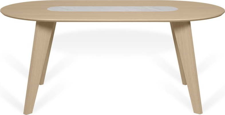 Jídelní stůl s dubovou dýhou a mramorem TemaHome Lago TemaHome