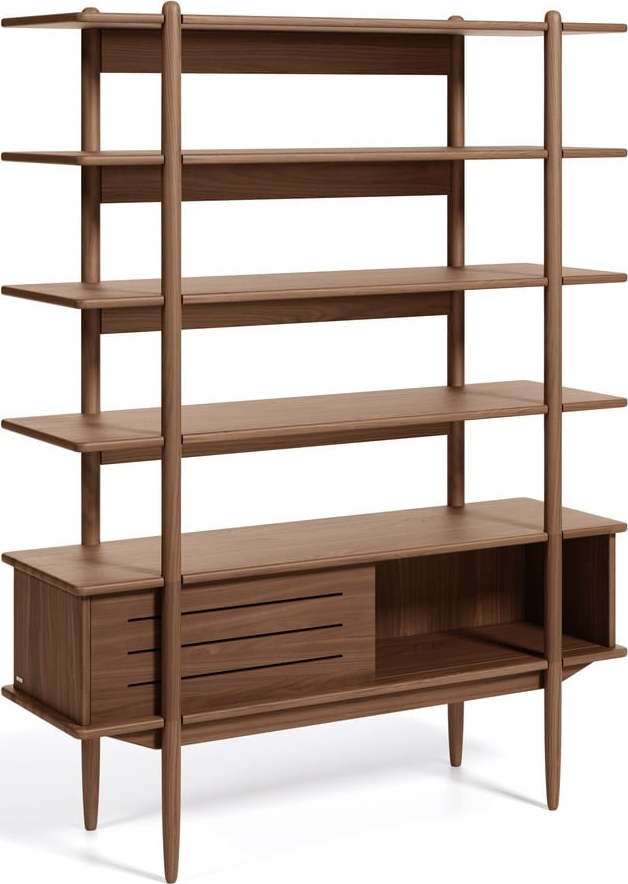 Knihovna v dekoru ořechového dřeva Kave Home Carolin