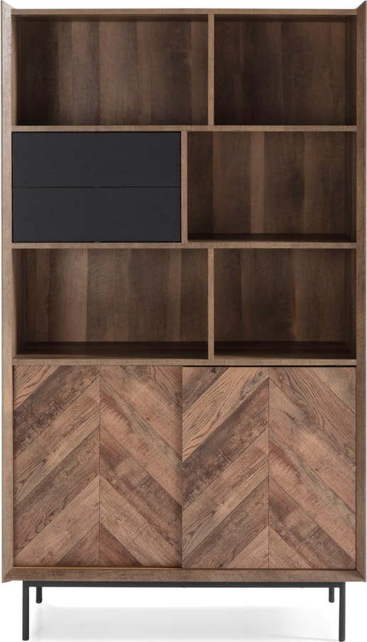 Knihovna v dubovo-černém dekoru Marckeric Utah Marckeric